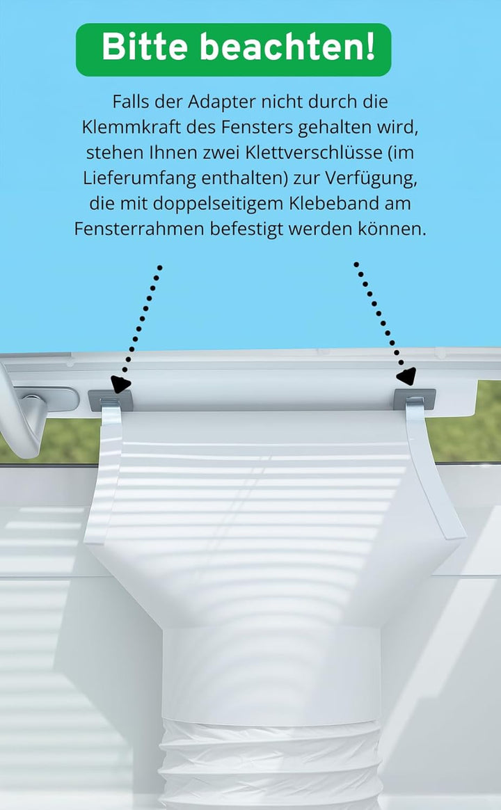 Klimaanlagen Adapter für mobile Geräte | Abluftauslass für Dach-, Kipp- und Schwingfenster | Klimaan