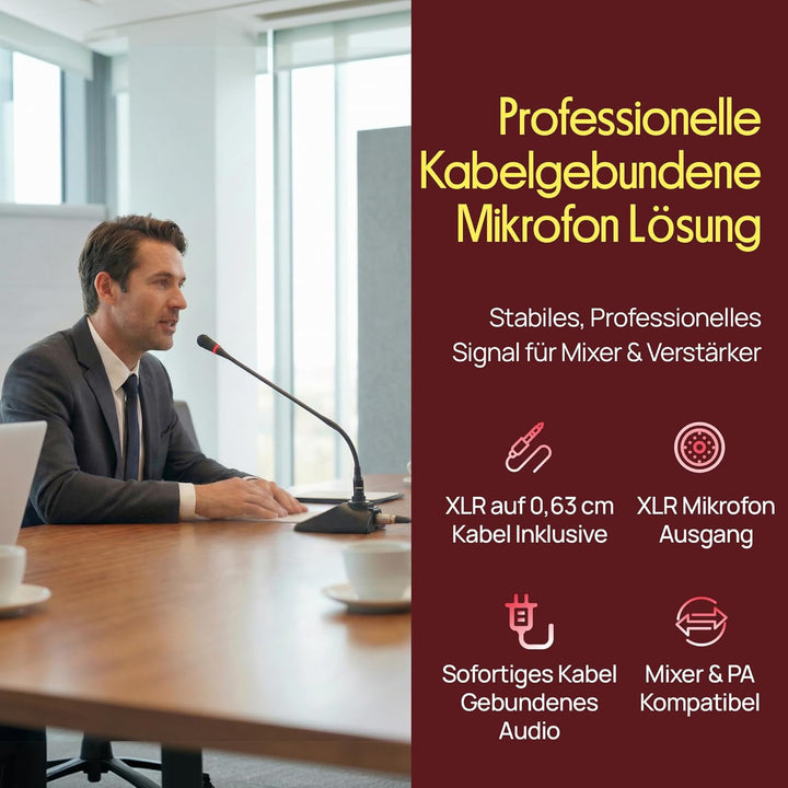 Pyle Tischmikrofon für PC, Podcast, Konferenzen oder für Karaoke & Studio-Audioaufnahmen, mit Kabel