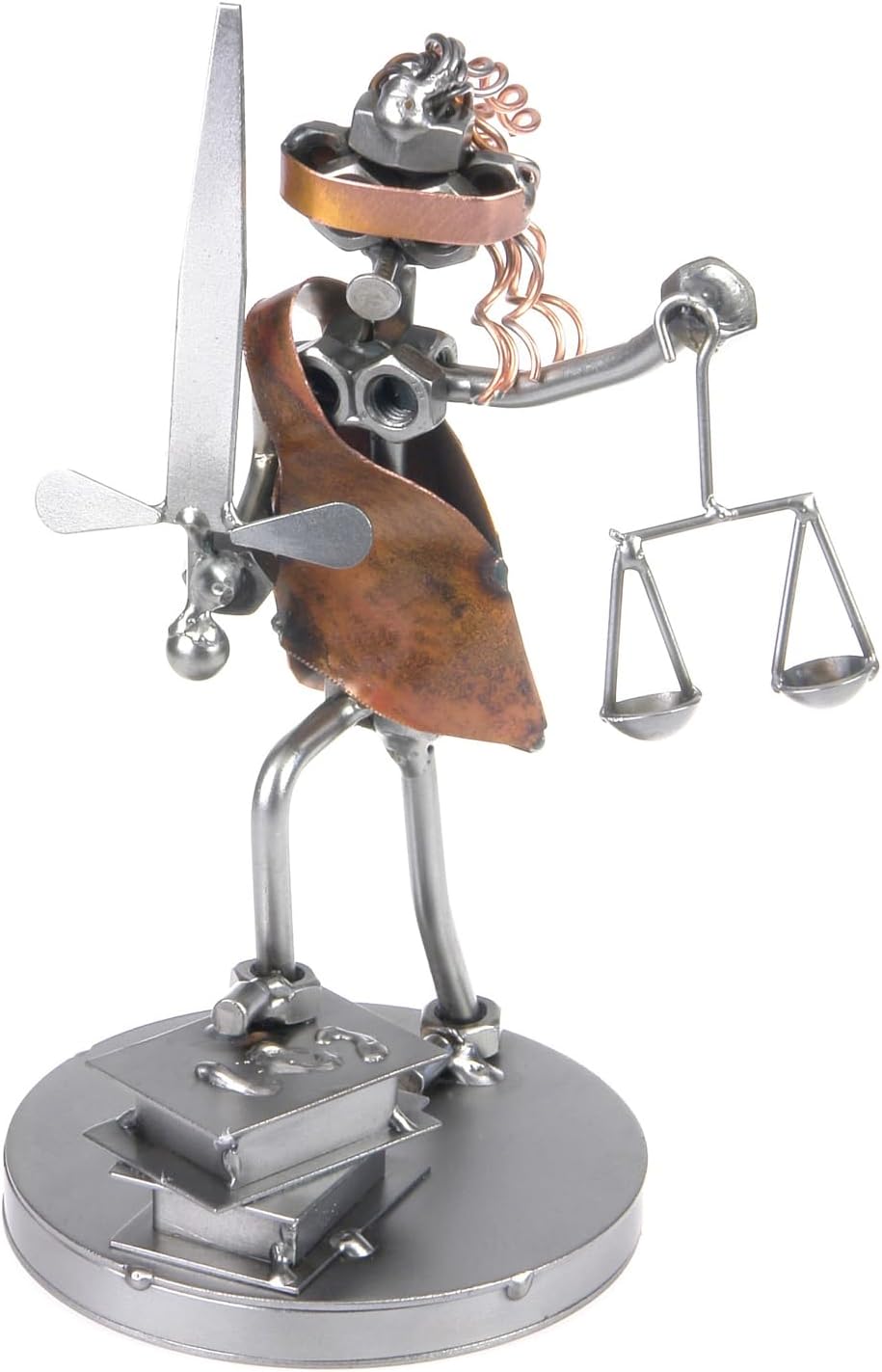 metalman24 Schraubenmännchen JUSTITIA RECHTSWESEN handgefertigte ausgefallene Geschenkidee