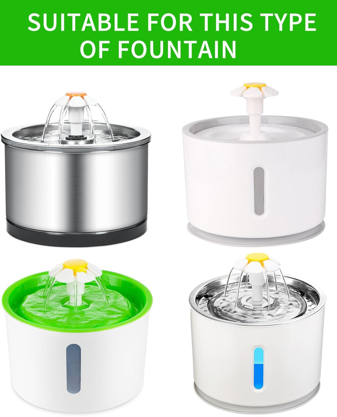 8 Stück Katzenbrunnen Filter,Cat Water Fountain Filters,Ersatzfilter Trinkbrunnen für Katze,Aktivkoh