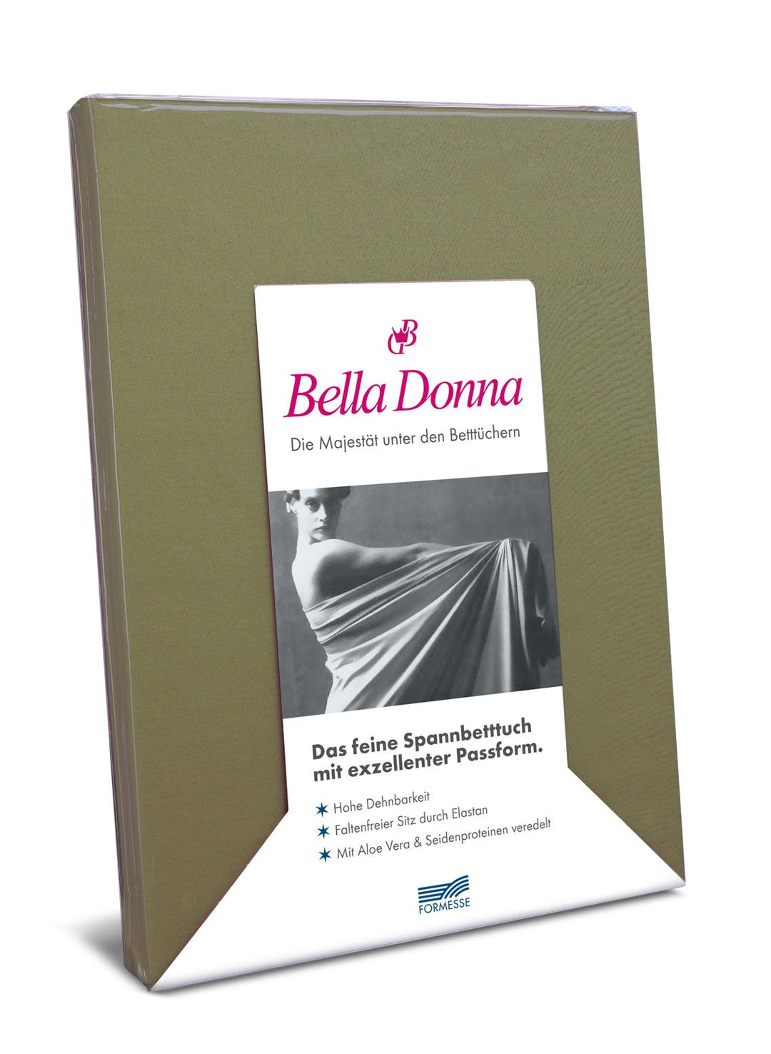 Spannbettlaken Bella Donna Jersey für Matratzen &amp; Wasserbett 140-160 x 200-220 cm in Olive
