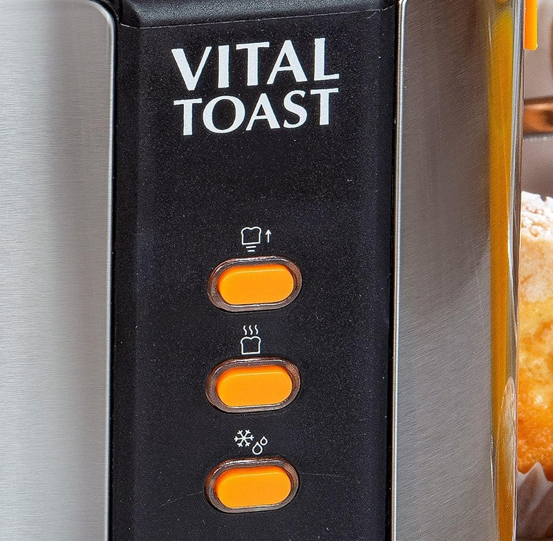 Vital Toast Toaster, Kapazität 2 Toasten, RANURA XL, 1000 W, Leistung zum Auftauen und Aufwärmen, 6