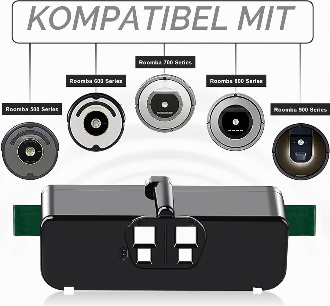14,4V 6400mAh Akku für iRobot Roomba Ersatzakku für Roomba Li-Ion akku für iRobot Roomba 500 600 700