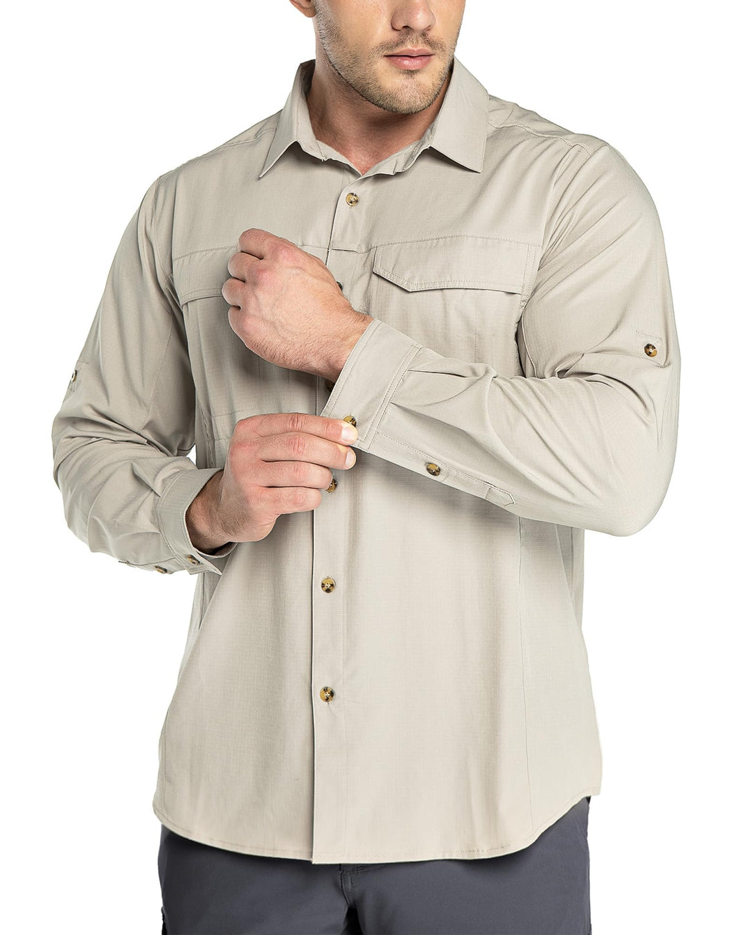 Outdoor Ventures Hemd Herren Freizeithemd Langarm Outdoor Shirt Atmungsaktive Schnell Trocknende Fun