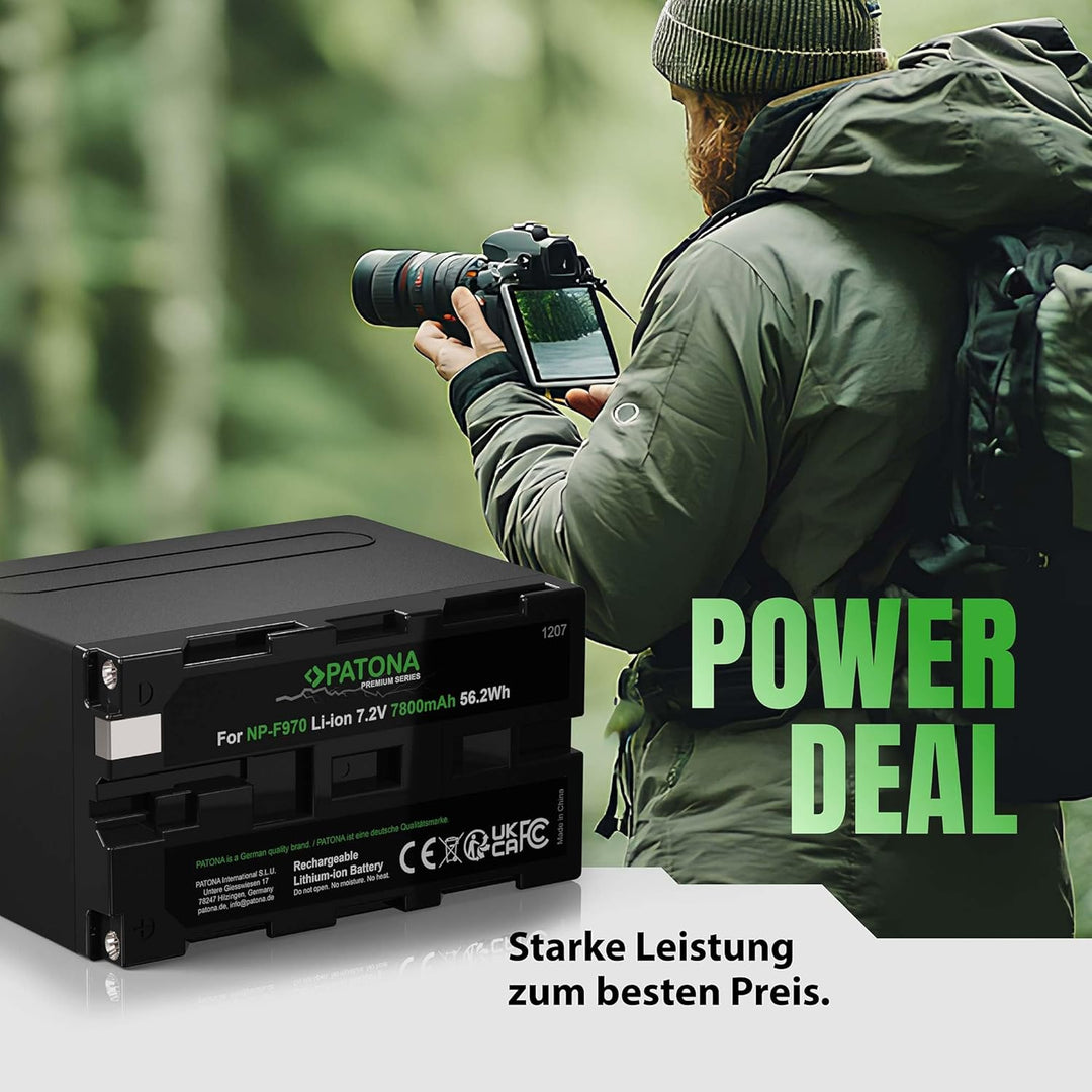 PATONA 2X Premium Akku NP-F970 Kompatibel mit Sony CCD-TR CCD-TRV DCR-TR DCS-CD MVC-FD Series