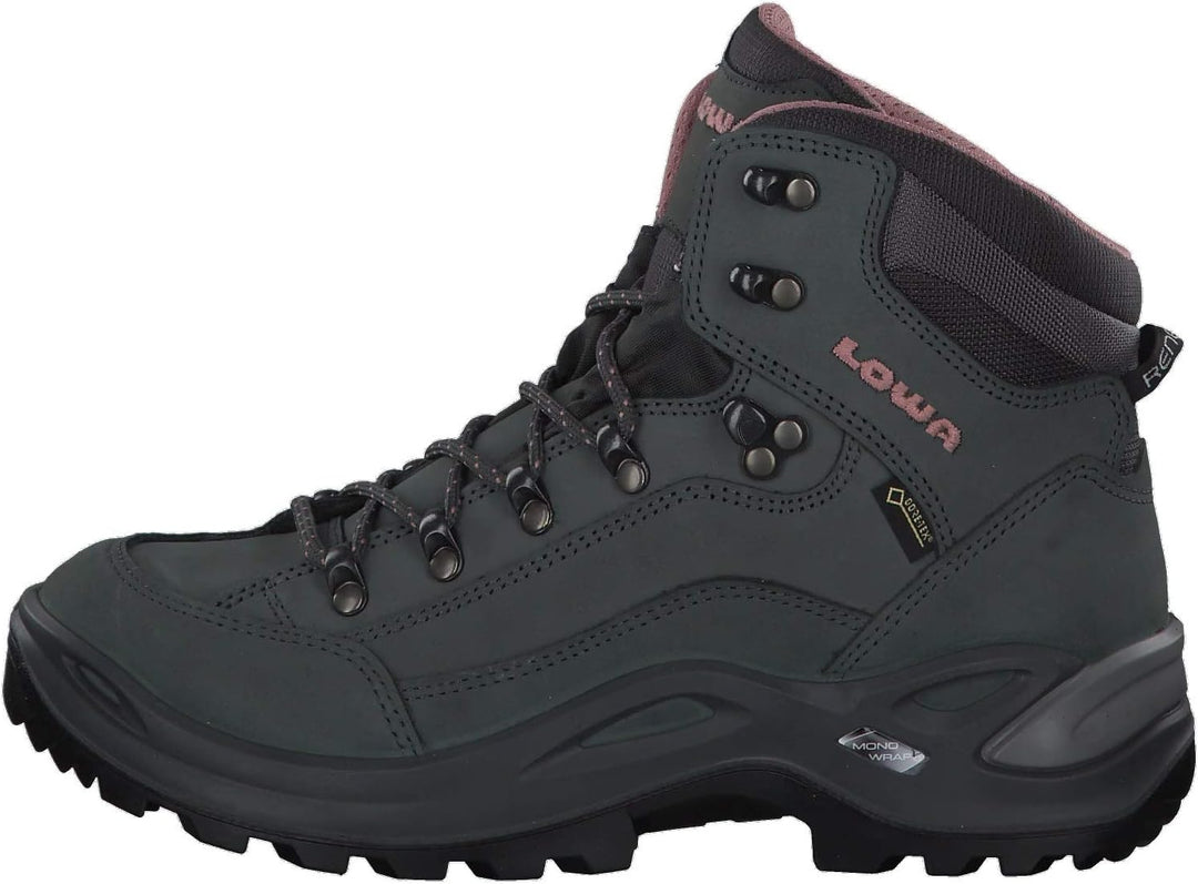 LOWA Renegade GTX MID Ws Damen Wanderstiefel Trekkingschuh Outdoor Goretex 320945 38 EU Graphit Rose
