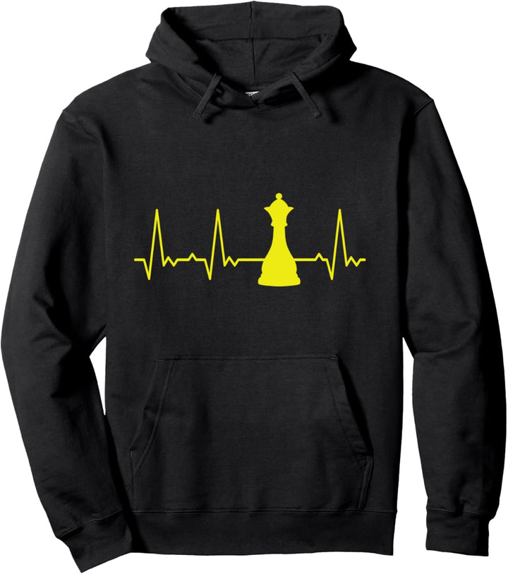 Herzschlag Königin Schach Pullover Hoodie