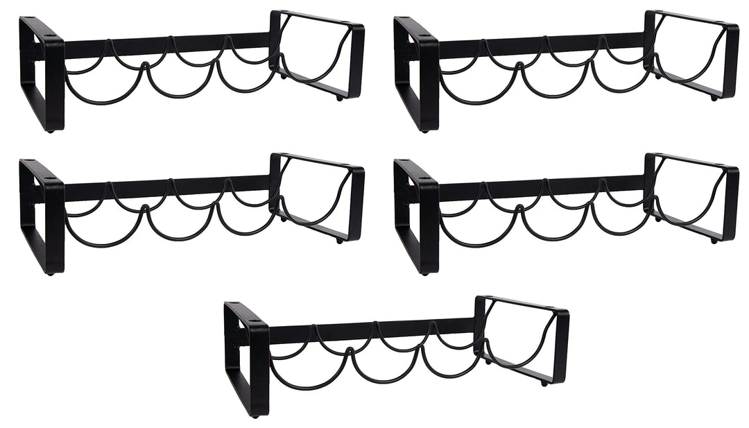 Novaliv Flaschenregal für 20 Flaschen Weinregal stapelbar Metall schwarz 11x40x20 Weinflaschenregal