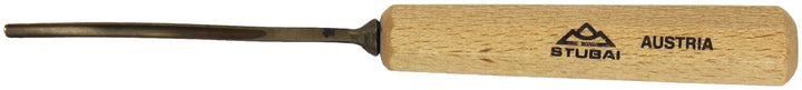 STUBAI Stemmeisen Stechbeitel Serie 52 - Form 16 | Gebogenes Hohleisen 3 mm, mit Holzgriff, für Figu