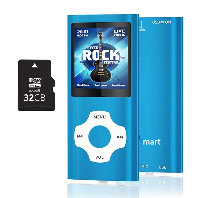 MP3 Player mit 32GB MicroSD Speicherkarte, Tabmart MP4 Musik Player Unterstützung Audio Player Media