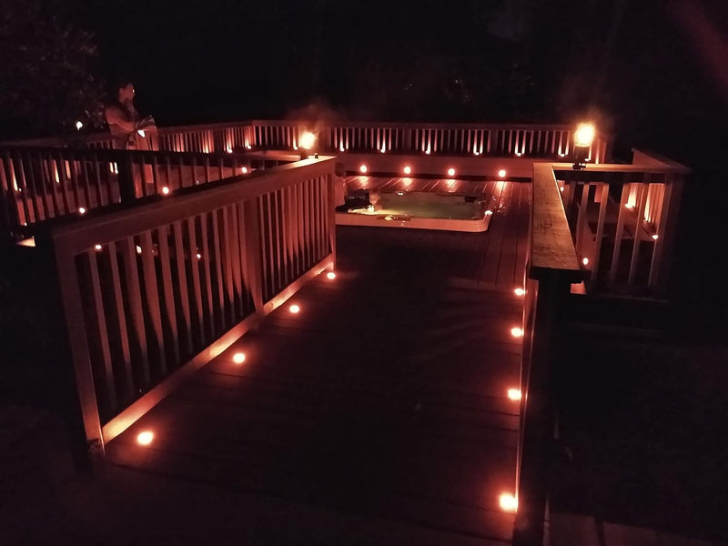 RGB Led Bodeneinbaustrahle Aussen 0.5W Ø45mm IP67 Wasserdicht LED Einbaustrahler Terrasse Küche Gart