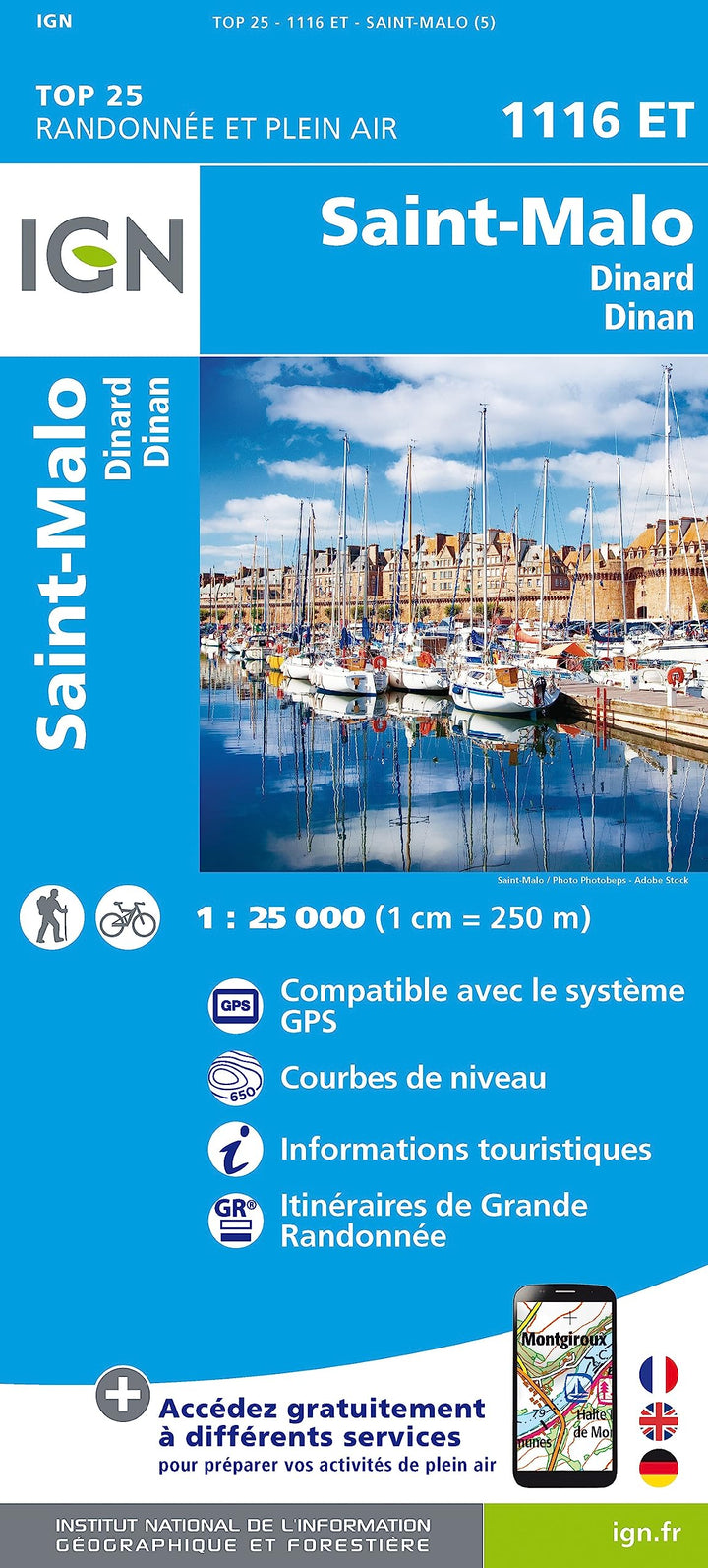 St-Malo/ Dinard/ Dinan 1:25 000 (TOP 25), Karte
