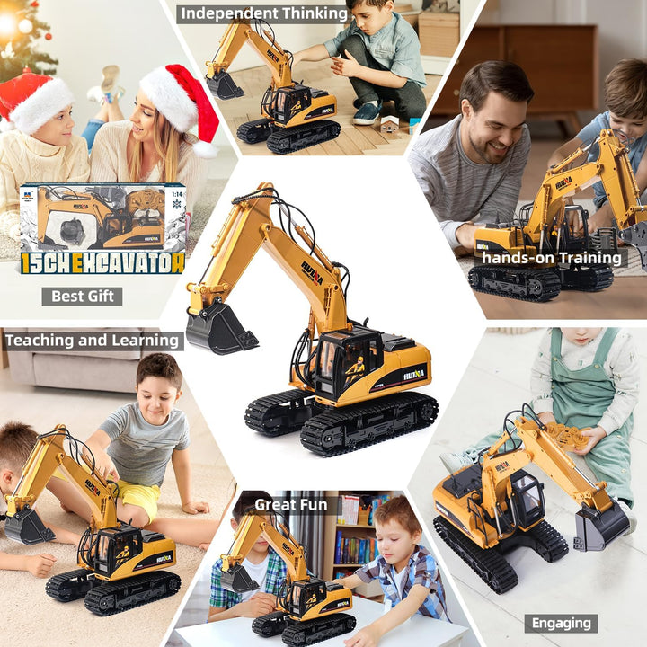 Ferngesteuerter Bagger Ferngesteuert, 1:14 Rc Bagger Metall Ferngesteuert ab 6 8 10 Jahre, 3 in 1 Ra