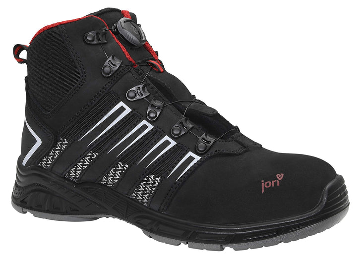 JORI Sicherheitsschuhe JO TWIST BOA Mid S1P, Herren, Sneaker, sportlich, Schwarz, Kunststoffkappe -