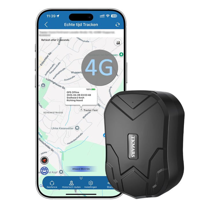 TKMARS TK905B 4G GPS Gerät, Diebstahlschutz Mehrere Alarme Tracker mit Echtzeit Ortung, 10000mah-Akk