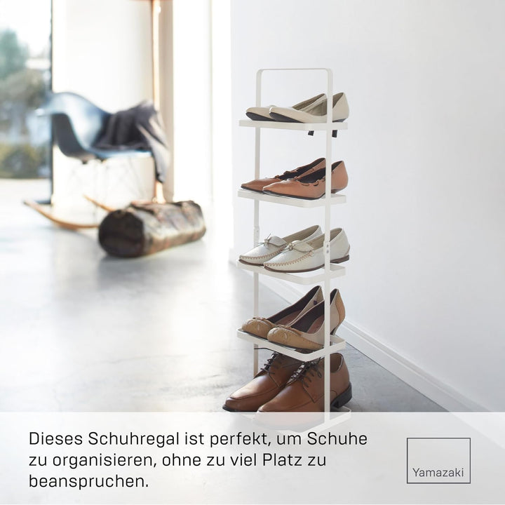 Shoe rack small - Tower - white Weiss Single, Weiss Single