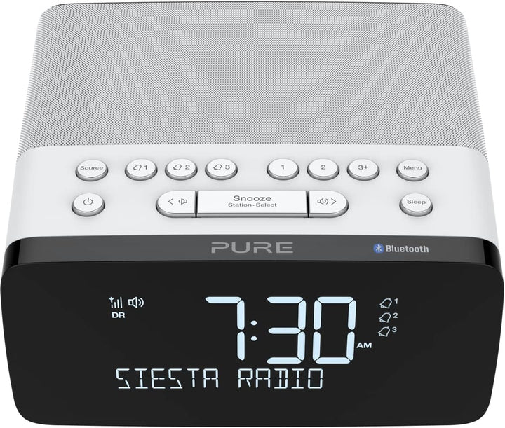 Pure Siesta Charge Bluetooth Radiowecker Digital mit Ladepad (DAB/DAB+ Digital- und UKW-Radiowecker,