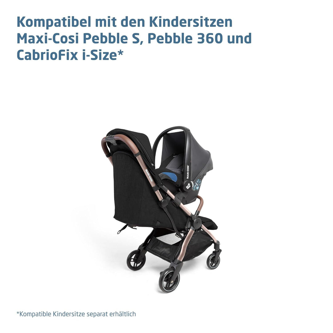 Eva3 Kinderwagen, 0–4 Jahre, 0–22 kg, Baby Kinderwagen, Leicht und kompakt, Flache Liegeposition, 3