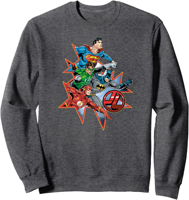 Justice League Starbursts Sweatshirt