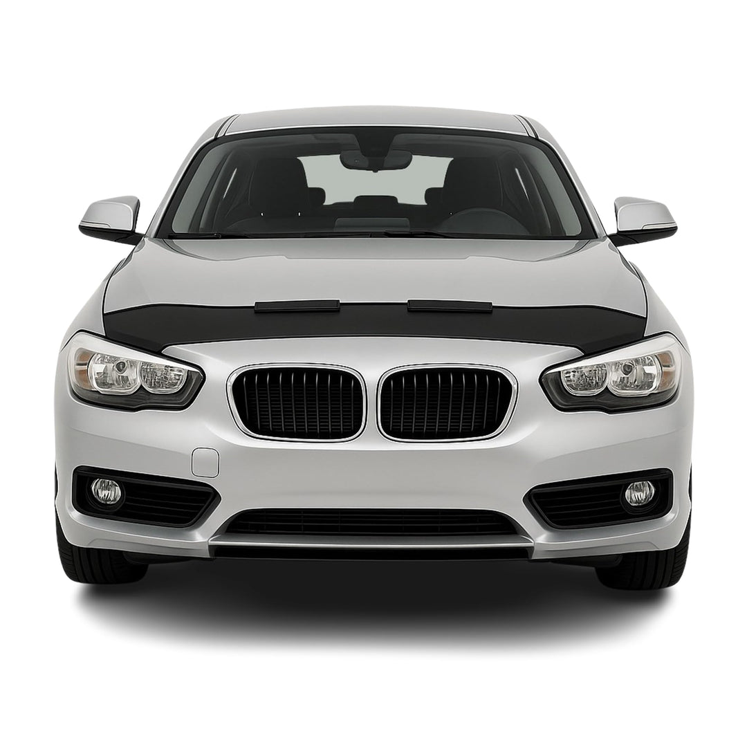OMAC Haubenbra Steinschlagschutz kompatibel mit BMW 1er F20 F21 2011-2024 Schwarz Halb Schwarz / Hal
