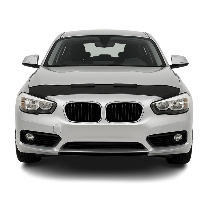 OMAC Haubenbra Steinschlagschutz kompatibel mit BMW 1er F20 F21 2011-2024 Schwarz Halb Schwarz / Hal