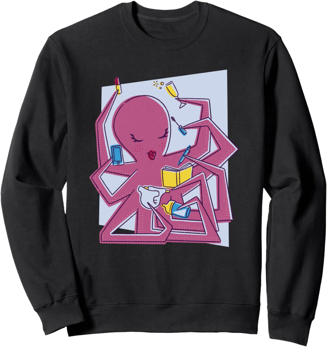 Multitasking Frau Octopus Lady Sweatshirt