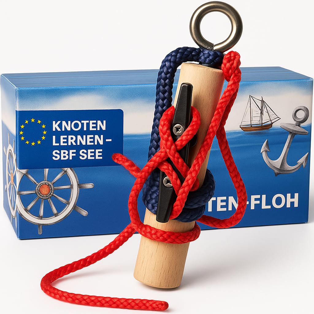 Knoten Übungsset Knoten Lernen für SBF See Bootsführerschein & Feuerwehr, Knotenübungsgerät inkl. Kn