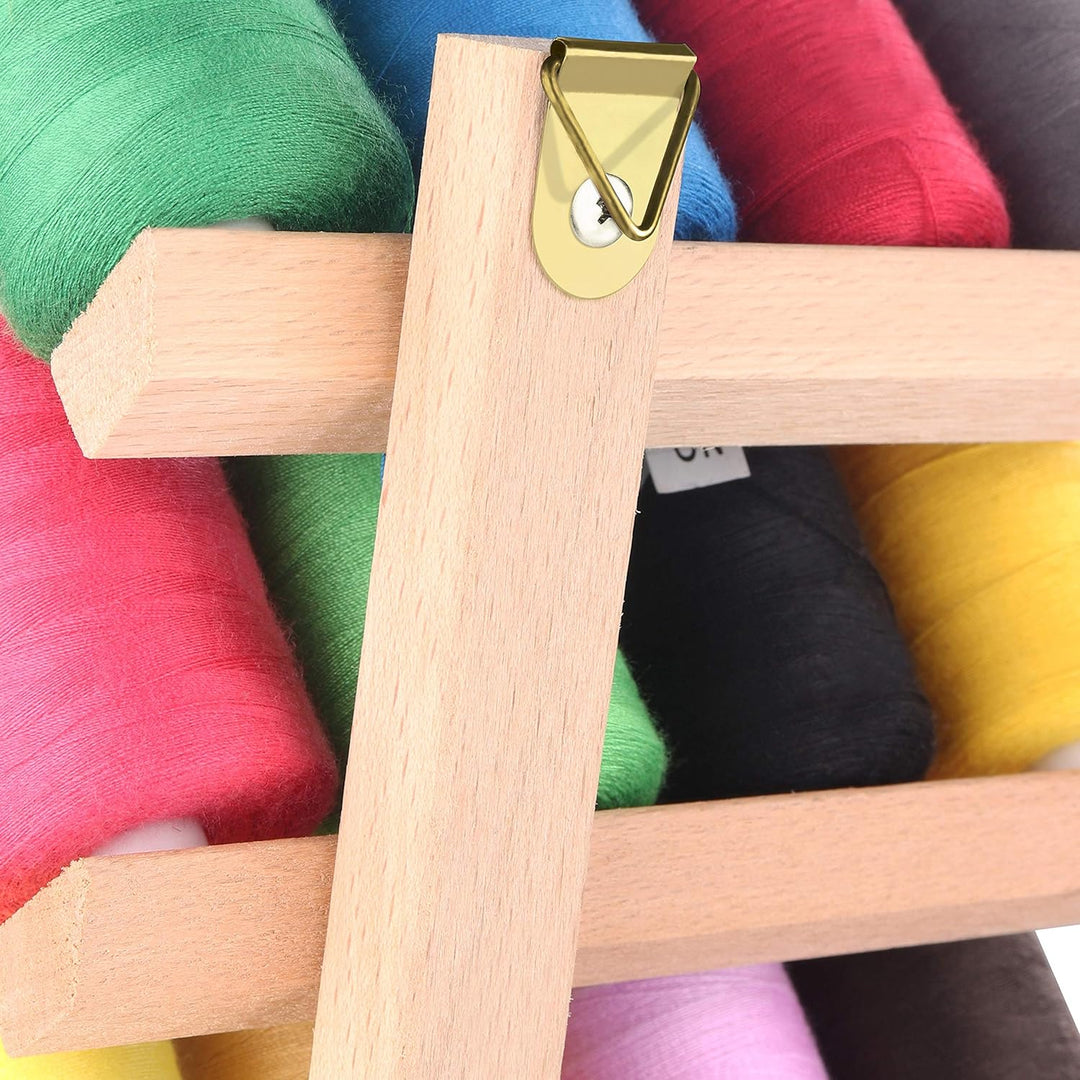 Kurtzy Garnrollenhalter aus Holz zur Aufbewahrung von 60 Faden Spulen (x2)– Fadenhalter Spulenhalter