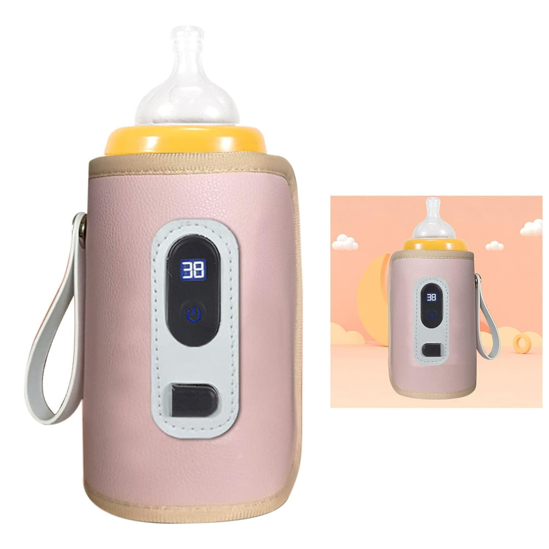 USB-Babyflaschenwärmer, Tragbarer Babynahrungsheizer, LCD-Display, Babymilchflaschenwärmer für Haush