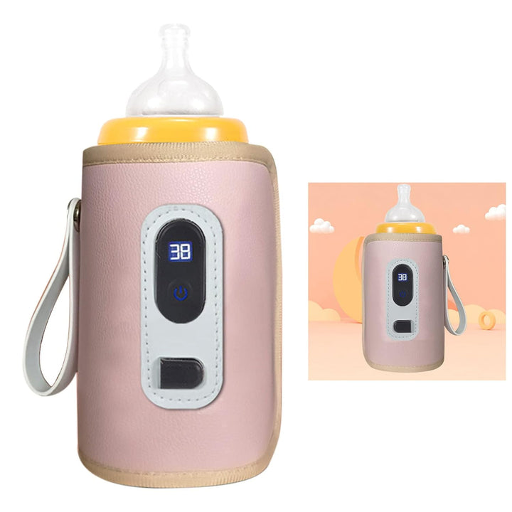USB-Babyflaschenwärmer, Tragbarer Babynahrungsheizer, LCD-Display, Babymilchflaschenwärmer für Haush