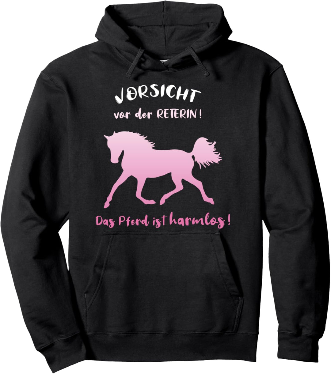 Vorsicht Vor Der Reiterin Das Pferd Ist Harmlos Geschenkidee Pullover Hoodie