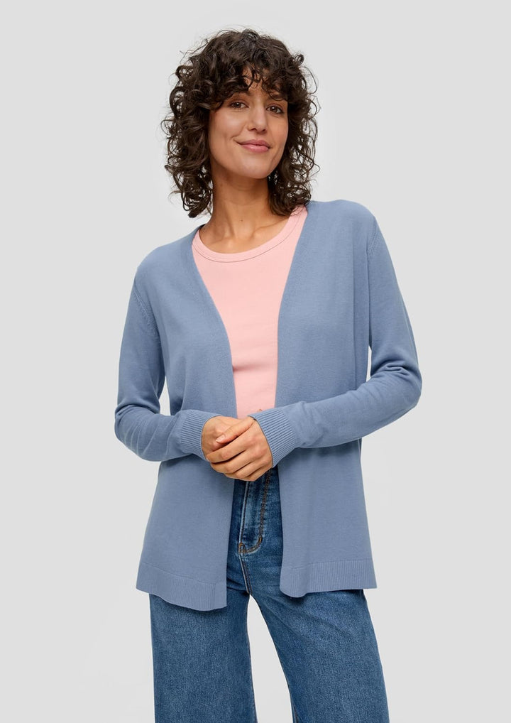 s.Oliver Strickjacke aus Viskosemix 48 5271_blassblau, 48 5271_blassblau