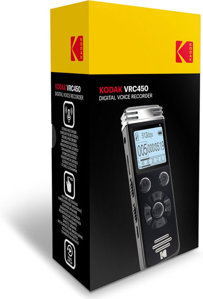 KODAK Hohe Intensität VRC450 digitaler Voice Recorder | Sprachgesteuertes wiederaufladbares Mini Dik