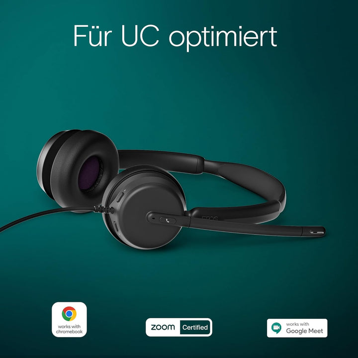 EPOS Impact 460 - Doppelseitiges On-Ear USB-C & USB-A kabelgebundenes Headset mit Noise-Cancelling-M