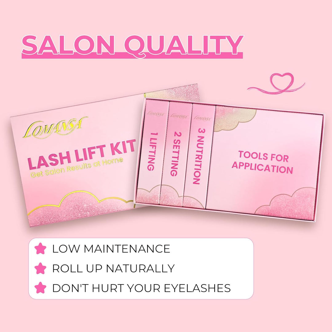Lomansa Wimpernlifting Set, Lash Lifting Set, Augenbrauen Lifting, Tubuläre Emulsion, einfache Anwen