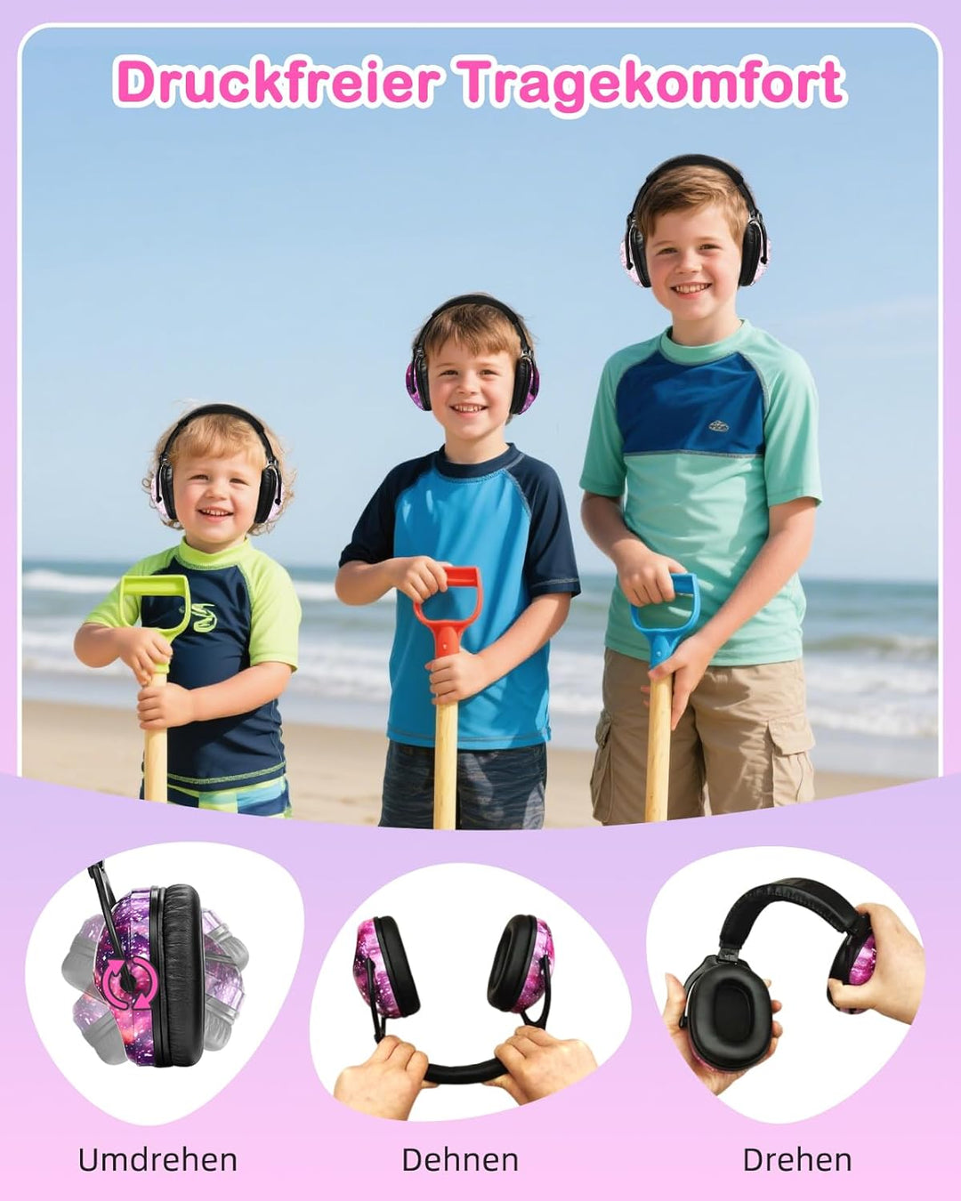 ZOHAN 030 Gehörschutz Kinder 2er Pack,Lärmschutz Kopfhörer Kinder mit Autismus, ohrenschützer kinder