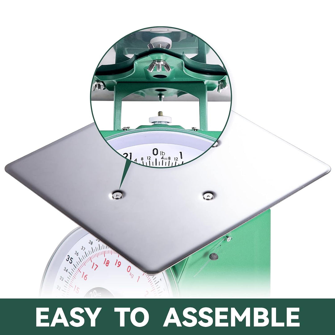 Tada Mechanische Küchen- und Lebensmittelwaage, robust, 20 kg, mit Edelstahl-Plattform