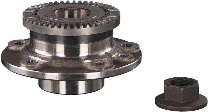 febi bilstein 06167 Radlagersatz mit Radnabe, ABS-Impulsring und Achsmutter , 1 Stück