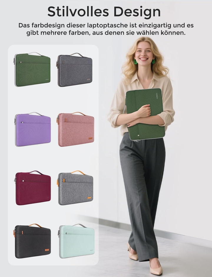 DOMISO 15.6 Zoll Laptoptasche Laptop Tasche Hülle Notebook Sleeve Case Kompatibel mit 16 zoll MacBoo