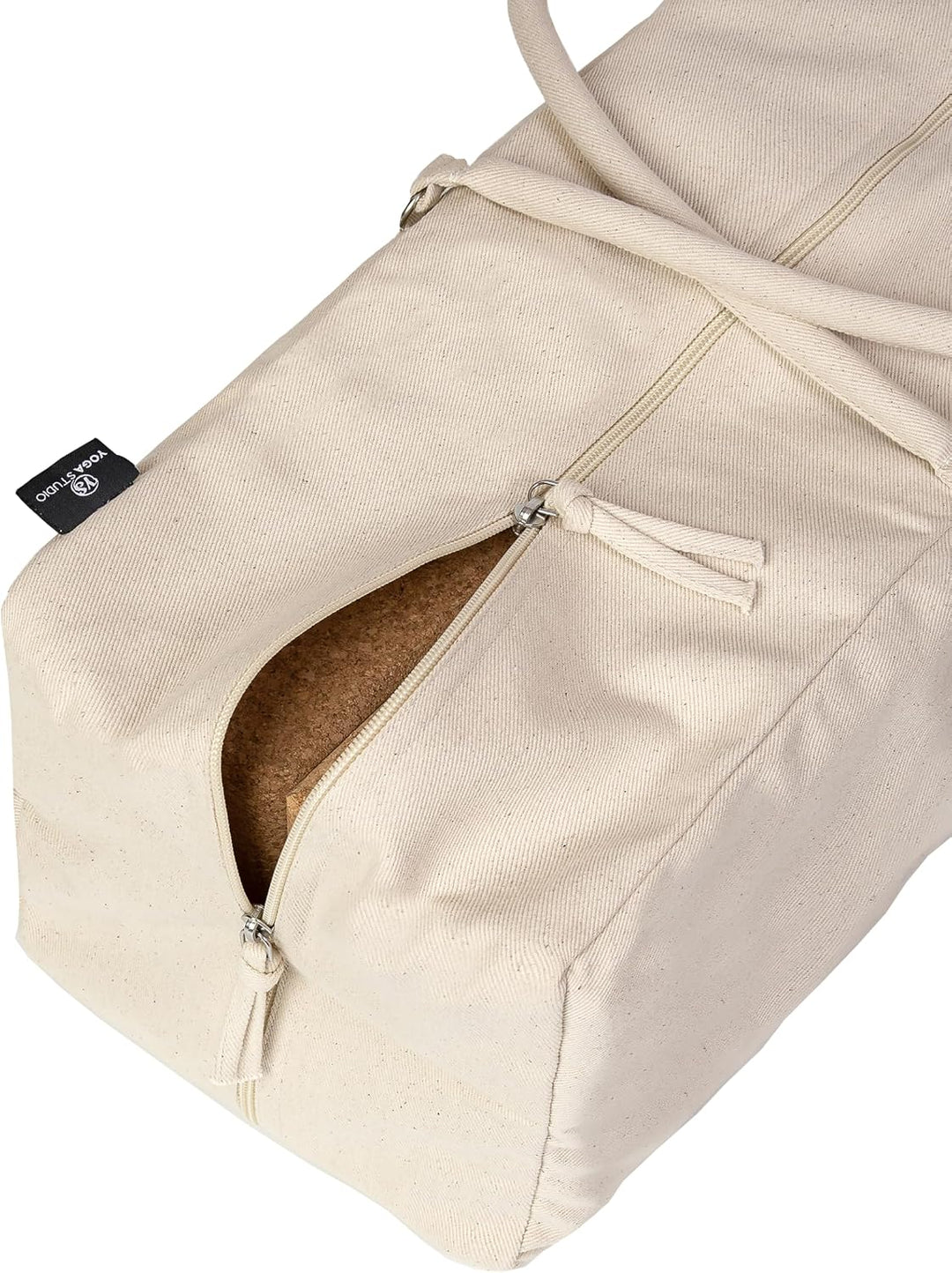 Yoga Studio Tasche für Yoga-Set, YKK, mit durchgehendem Reissverschluss, Baumwolle, für Yoga und Pil
