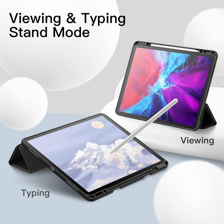 JETech Hülle für iPad Pro 12,9 Zoll (Modell 2020/2018, 4./3. Generation) mit Stifthalter, Pencil Auf