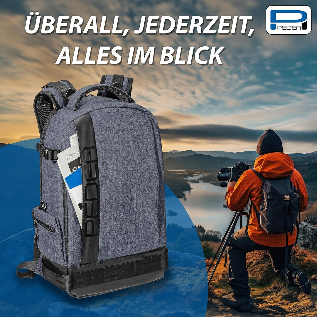 Pedea DSLR-Kamerarucksack Fashion Fotorucksack für Spiegelreflexkameras mit wasserdichtem Regenschut