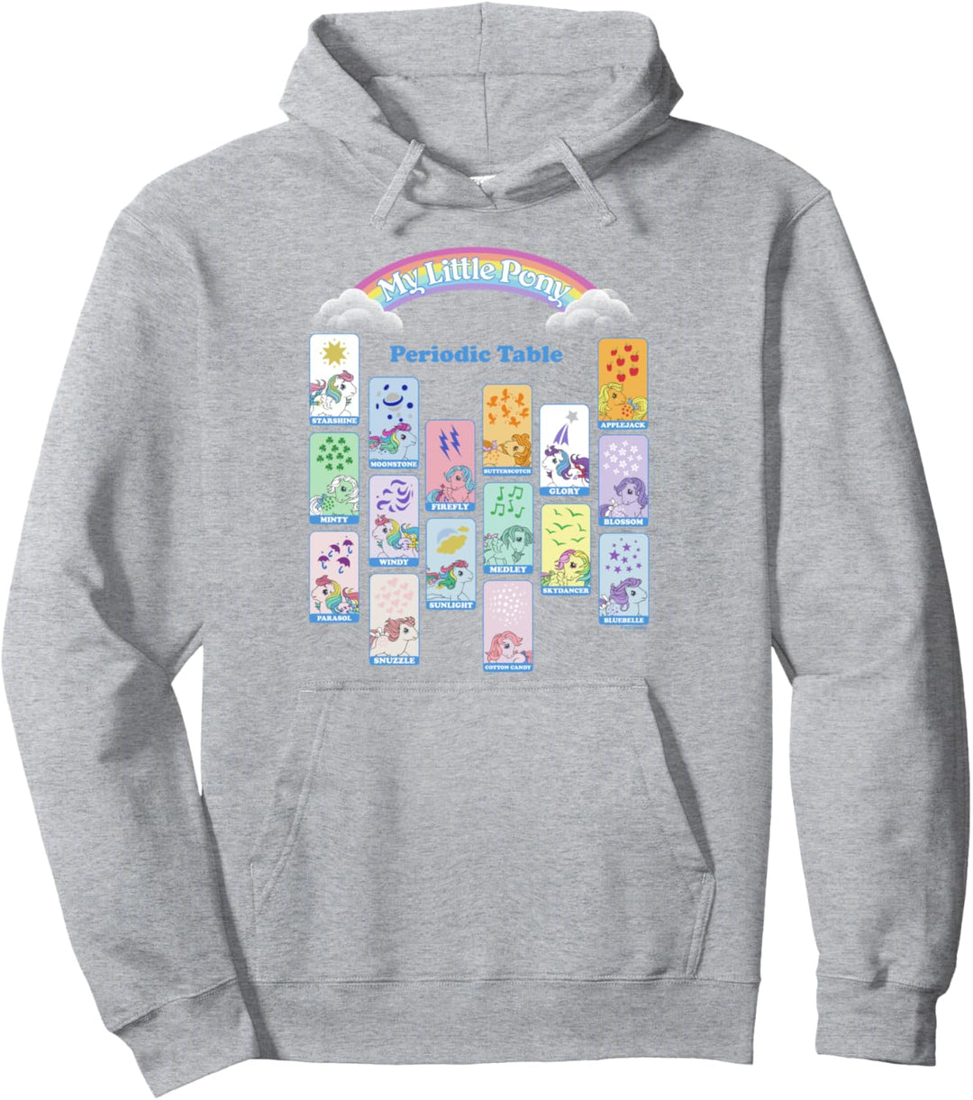 My Little Pony Retro Group Shot Periodic Table Pullover Hoodie