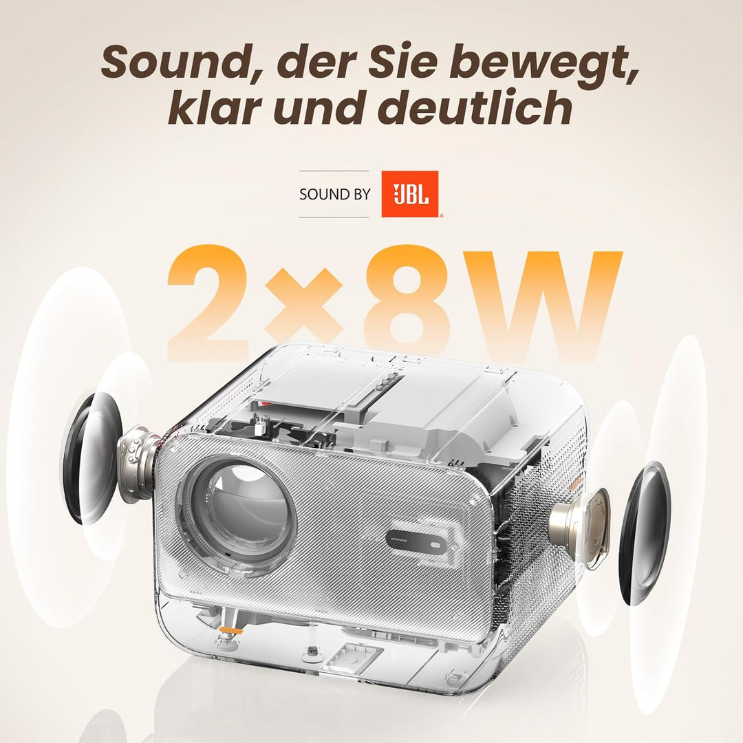 Beamer Sound by JBL, 700 ANSI 1080P Native Projektor, Yaber L2s Nahtloser Autofokus Smart Beamer, Vi