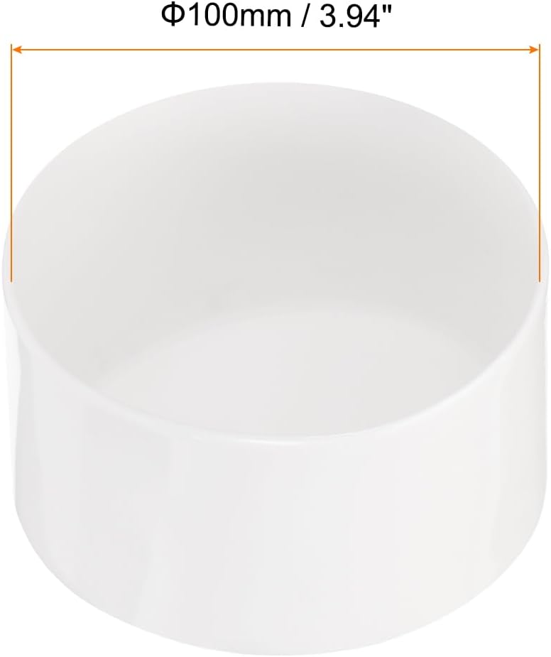 2 Stück PVC Endkappen, 100mm ID Abdeckkappen, Rund PVC Stopfen, Schutzkappen für Schrauben, Gewindeb