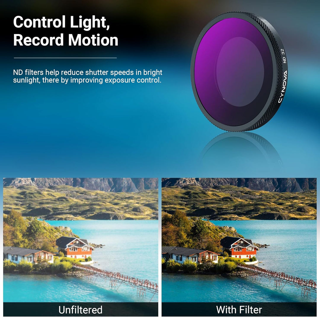 CYNOVA Osmo Nano ND Filter,3er Pack ND8, ND16, ND32,Osmo Nano Filterset Kompatibel mit DJI Osmo Nano