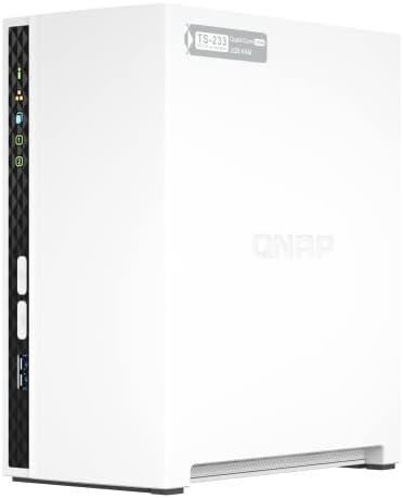 QNAP TS-233-US 2 Bay Günstiger Desktop NAS mit ARM Cortex-A55 Quad-Core-Prozessor und 2GB DDR4 RAM (