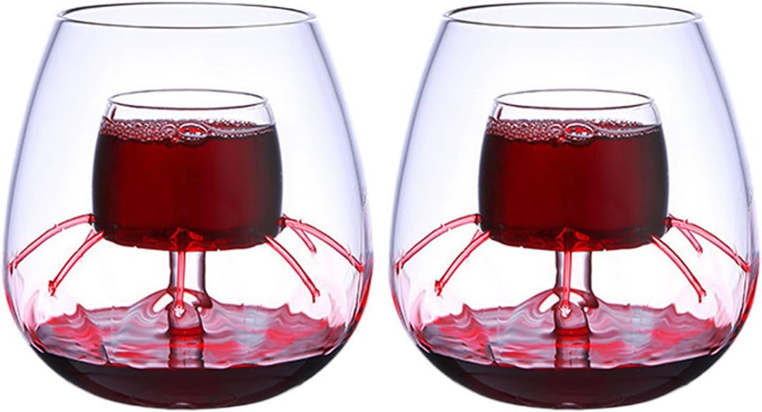 Brunnenbelüfter-Set, Belüften von Weingläsern | Belüften von Glaszubehör,Weingläser-Dekanter mit fla