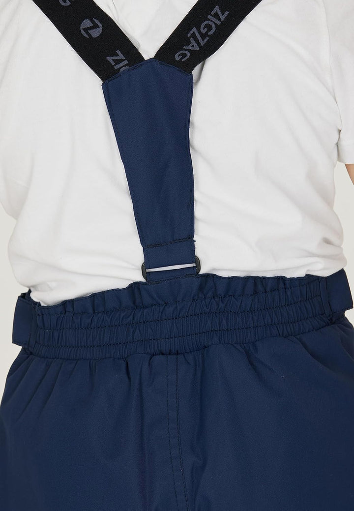 ZIGZAG Kinder Whistler Skihose 'Provo' mit 10.000 mm Wassersäule Robuste Skihose mit Hosenträgern un