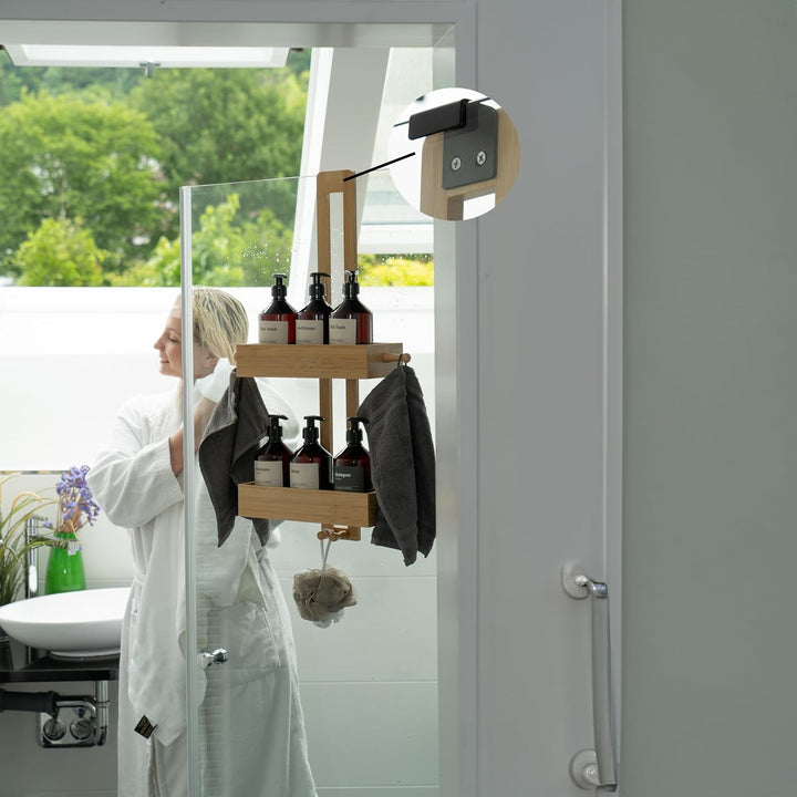 SVADA Duschablage ohne Bohren, Badezimmer, Duschregal ohne Bohren, Duschablage zum Hängen, Shower Sh